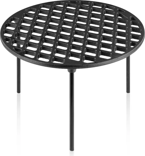 BBQ-Toro Gusseisen Grillrost mit 3 Beinen – Multifunktionales Grillzubehör - Grill-Werkzeuge – Vielseitig einsetzbar als Grillrost oder Dutch Oven Untersetzer, bereits eingebrannt für sofortigen Einsatz und ideal für schmackhafte Grillgerichte.