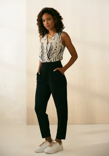 LASCANA Overall mit bedrucktem Oberteil, eleganter Jumpsuit, Business-Look, festlich