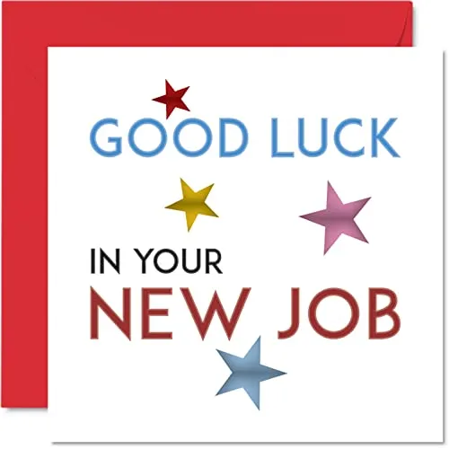 Stuff4 Abschiedskarten für Kollegen, Frauen und Männer, Good Luck New Job