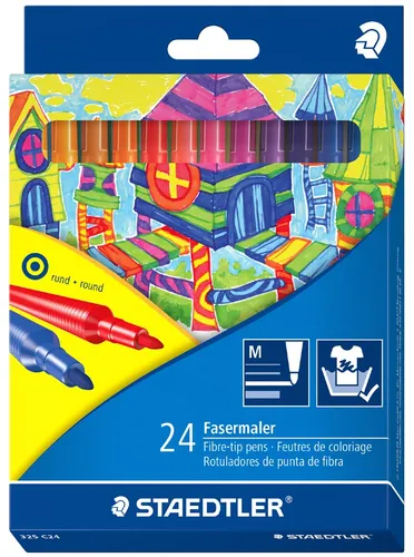 STAEDTLER Fasermaler Noris Club 24er Kartonetui