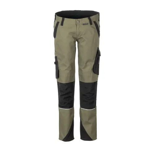 Planam Norit Damen Bundhose oliv/schwarz Gr. 52 - Damen Hosen in oliv/schwarz, ideal für Arbeit und Freizeit, aus strapazierfähigem Mischgewebe für hohen Tragekomfort.