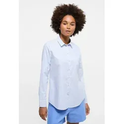 Eterna Hemdbluse REGULAR FIT EASY IRON - bügelleicht in Blau - Modische Bluse in Hellblau, REGULAR FIT, aus 70% Baumwolle und 30% Lyocell. Perfekt für pflegeleichte Outfits dank EASY IRON-Technologie.