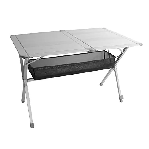 Alu Rolltisch Campingtisch Titan Space 2, geeignet für 6 Personen, 140x80xH70cm, Aluminium