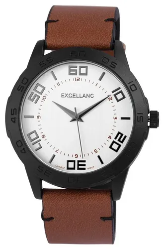 EXCELLANC Quarzuhr 295072500186 Excellanc Herrenuhr Lederimitat, braun