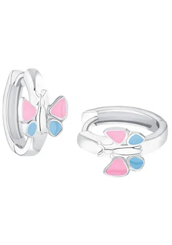 Amor Creolen 925 Sterling Silber für Mädchen - Ohrringe für Mädchen mit Schmetterling-Motiv, aus hochwertigem 925 Sterling Silber, ideal als Geschenk in einer Schmuckbox, langlebig und stilvoll.