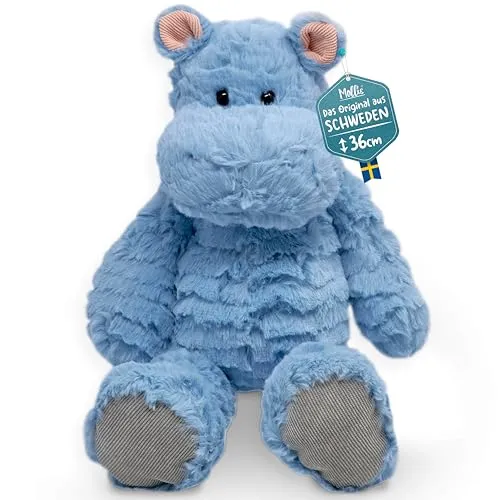 Mollis Kuscheltier Nilpferd 36 cm - Kuscheltier & Teddybären: Weiches Nilpferd, ideal zum Knuddeln und Spielen, langlebig und pflegeleicht für langanhaltenden Spaß im Kinderalltag.