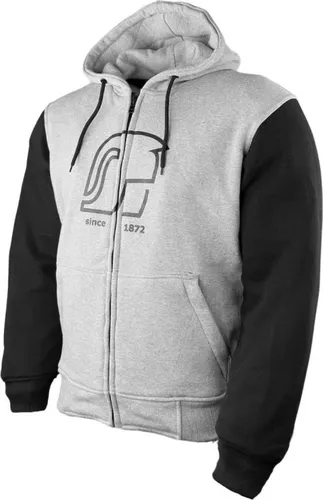 roleff Motorradjacke Hoodie mit Aramid und Protektoren grau|schwarz 5XL