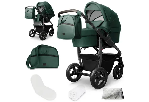 Bergsteiger Kombi-Kinderwagen Capri 3in1 in grün von Bergsteiger