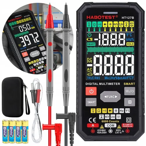 Digitales Multimeter Universal Kabel Koffer Batterien True Rms Ncv Thermocouple