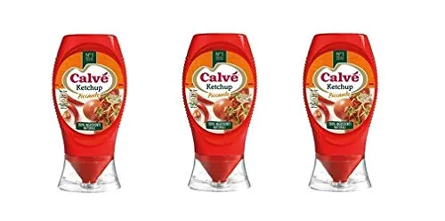 3x Calvé GEWÜRZ KETCHUP piccante Fritessoße Soße Sauce 250ml