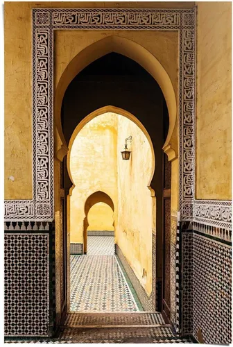 Reinders! Poster Mediterraner Eingang Mittelmeer in gelb von Reinders!