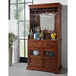 Massivmoebel24 Barschrank OXFORD von Massivholzmöbel24