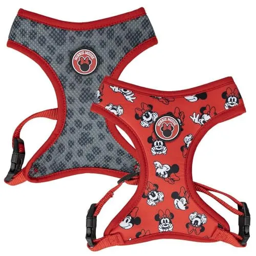 Minnie Hundegeschirr, bequem und verstellbar, Minnie Hundegeschirr, ideal für Spaziergänge und Training, Robustes und atmungsaktives Material (Minnie