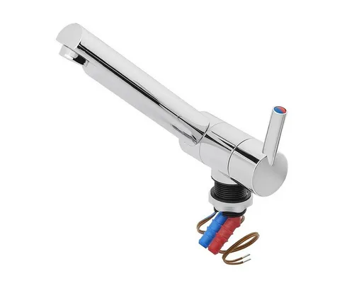 Moritz Wassertank Camping Wasserhahn 12V drehbar mit Microschalter - Zisternen - Hochwertiger 12V Wasserhahn mit drehbarem Auslauf für maximale Flexibilität in Campingküchen und Bädern. Robustes Chrom-Design und integrierter Microschalter für zuverlässige Funktion.