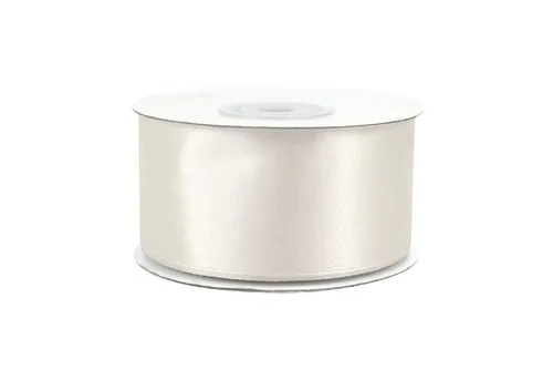 Creativery Satinband, Satinband 38mm x 25m Rolle Ivory / Elfenbein