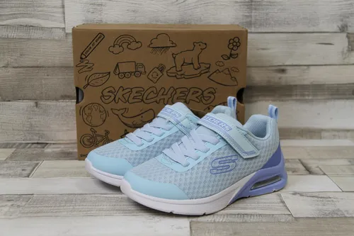 Skechers Mädchen Sneaker MICROSPEC MAX - EPIC BRIGHTS 22542-27, 22542-28, 22542-29, 22542-30, 22542-31, 22542-32, 22542-33, 22542-34 SKE-302343L light blue 29