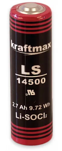KRAFTMAX Lithium-Batterie LS14500, AA-Zelle, 3,6 V-, 2700 mAh