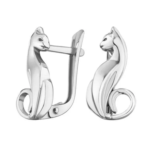 Secretforyou Creolen-Set Ohrringe aus 925 Sterling Silber mit Katzenmotiv - Elegante Kreolen aus 925 Silber, 9 mm lang. Ideal für jeden Anlass und ein perfektes Geschenk für Katzenliebhaber.
