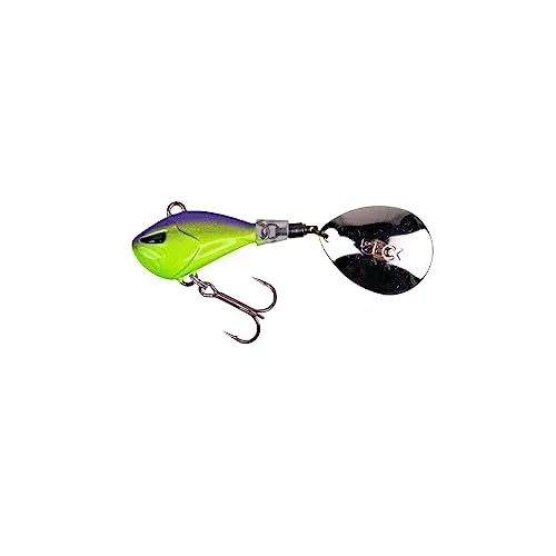 ZECK - Jig Spinner, Spin-Jig, Bleikopfspinner, Kunstköder, Angelköder - Rogue Runner | 20 g - Purple Chartreuse