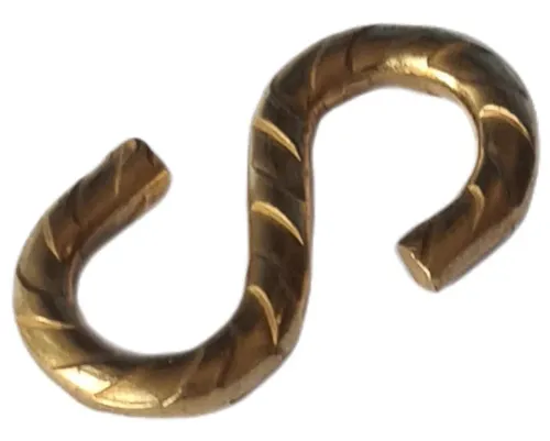 S-Haken 3,8x40 mm vermessingt Haken Küchenhaken Hängehaken rustikal Haken