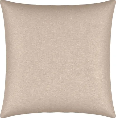 Erwin Müller Kuschelkissenbezug, Kissenhülle Single-Jersey Murnau - beige Größe 40x40 cm - bügelfrei, strapazierstark, elastisch, mit Reißverschluss