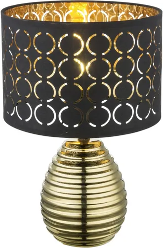 Globo Tischleuchte Mirauea 38 x 25 cm E27, max. 60 W - Schreibtischlampe mit modernem Design, ideal für stimmungsvolle Beleuchtung und optimale Lichtverhältnisse beim Arbeiten.