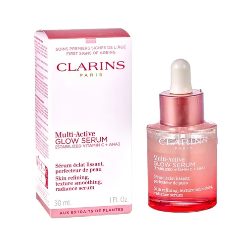 Clarins Multi Active Glow Serum (30 ml) - Hochwertiges Leuchtendes Multi-Aktiv-Serum für einen strahlenden Teint, ideal zur Unterstützung der Hautpflege und für ein frisches Aussehen.