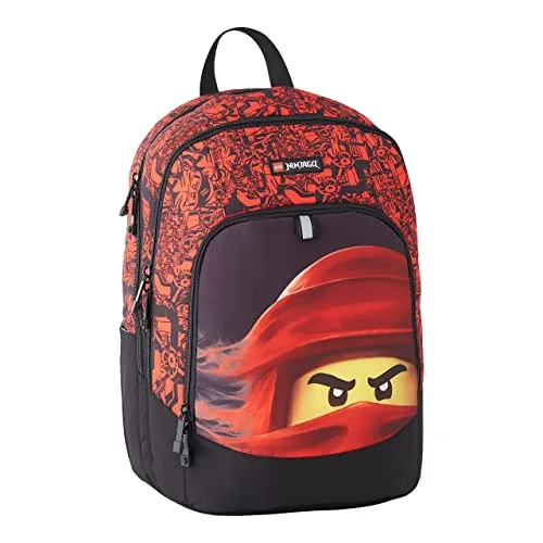 LEGO Unisex Kinder Ninjago Schule rund Schulrucksack, rot