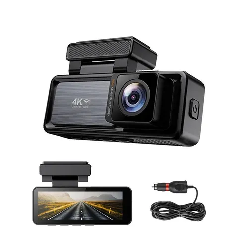 Tekoo Dashcam 4K Ultra HD mit WiFi & App, 140° Weitwinkel, G-Sensor, IPS Dashcam (4K Ultra HD, WLAN (WiFi), 1x Dashcam, 1x Halterung, 1x KFZ-Ladegerät, 1x Anleitung, WDR-Technologie, Integrieertes WiFi, App-Steuerung, F1.6 Blende)