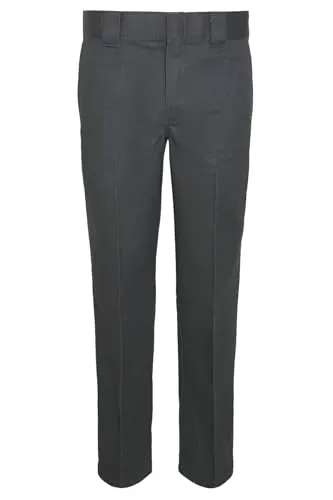 Dickies 873 Work Pant - Graue Arbeitshose - Wanderhosen aus 65% Polyester und 35% Baumwolle, faltenfrei und modisch mit slim-fit Passform, ideal für Arbeit und Freizeit.