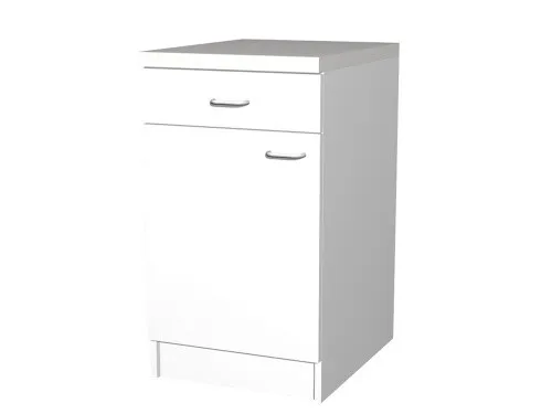 Küchenunterschrank 50 cm breit - Weiß – Rapido - Küchenschränke, ideal für kleine Küchen, bietet viel Stauraum und eine elegante, moderne Optik.