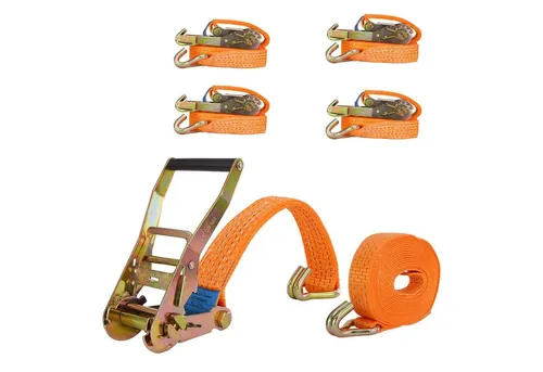 TRUTZHOLM Spanngurt 8m - 4x Ratschen Zurrgurt 5000kg - Kategorie: Spanngurte - Professionelle 2-teilige Spanngurte mit TÜV/GS für sichere Ladungssicherung bis 5 Tonnen. Robuste Metallratsche für einfaches Festzurren.