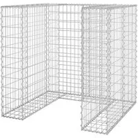 DELUKE Gabionen Mülltonnenbox 110x110x100cm