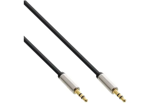Inline InLine® Slim Audio Kabel Klinke 3,5mm ST/ST, Stereo, 3m Audio-Kabel