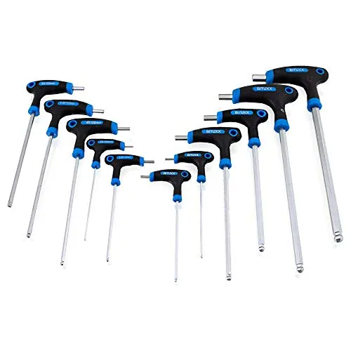 BITUXX 11 tlg. Innensechskant T Schraubendreher Set Steckschlüsselsatz Schraubenzieher Quergriff 2-10mm Satz