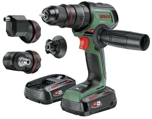 Bosch Home and Garden AdvancedImpact 18V-80 QuickSnap - Akku-Schlagbohrmaschine - Akkuschrauber mit 82 Nm Drehmoment und QuickSnap-Schnittstelle für vielseitiges Bohren und Schrauben in verschiedenen Materialien. Inklusive 2 Akkus und Zubehör für präzises Arbeiten.