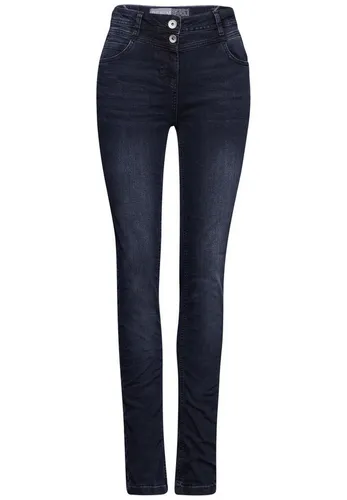 Cecil Damen B377695 Jeans im Slim Fit - Blue Black Used Wash - Damen-Jeanshose im High Waist Slim Fit mit Skinny Legs, ideal für einen modischen Look. Bequemer Materialmix mit Stretch für optimale Passform.