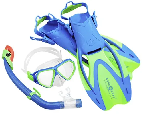 Aqua Lung Sport La Costa Junior Pro Dive Kinder 3er Set (Tauchmaske, Schnorchel & Flossen) inkl. Beutel - 35-39 Aqua