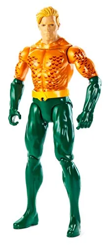 Mattel GDT52 DC Justice League True-Moves Actionfigur (30 cm) Aquaman, Spielzeug ab 3 Jahren