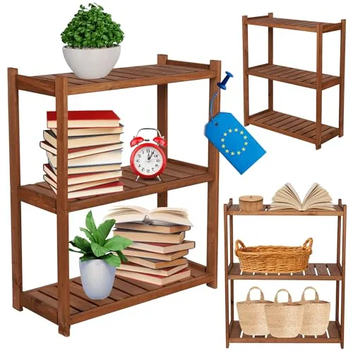 MODO24 Holzregal 85,8x70x33cm – Robustes Kiefernholz Standregal für vielseitige Nutzung