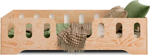 smartwood Bodenbett 80x160 TILA 2 mit Rausfallschutz in braun von Smartwool