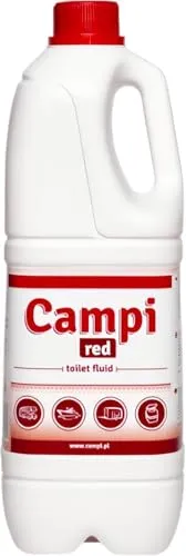 CAMPI Red 2L Sanitärflüssigkeit & Toilettenzusatz für Frischwassertank | Camping WC Chemie, Für Campingtoilette, Für Wohnwagen & Wohnmobil