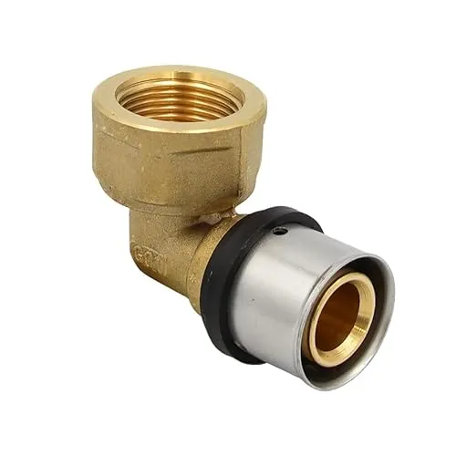 Pipetec Pressfitting Winkel Übergang 26x3 mm 3/4 Zoll Innengewinde TH Kontur Verbundrohr, DVGW, TH-Profil