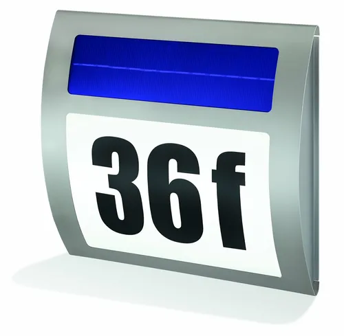 esotec Solar Hausnummernleuchte Wave kaltweiß IP44