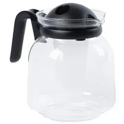 Fackelmann Kaffeekanne 1,5 l aus Glas, schwarz und transparent
