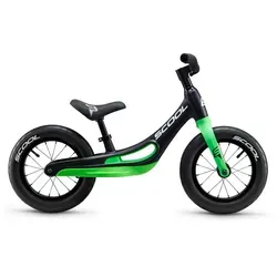 S'COOL pedeX magnesium - Black/Green | 12 Zoll Laufrad für Kinder ab 1 Jahr - Kinderfahrzeuge: Leichtgewichtiger Magnesium-Rahmen und Gabel, ideal für den Einstieg ins Radfahren ab 1 Jahr.