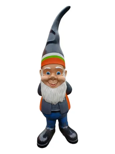 Dekofigur Gartenzwerg 157 x 50 cm anthrazit orange Globus in orange von FD