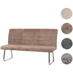 HWC-G55 Sitzbank 180cm, moderne Esszimmerbank aus Chenille - Elegante 3-Sitzer Esszimmerbank mit hochwertigem Chenille-Stoff und stabilen Edelstahlbeinen. Hoher Sitzkomfort und max. Belastbarkeit von 120 kg. Ideal für Esszimmer, Wohnzimmer oder Flur.