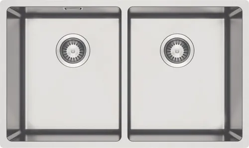 Deante Edelstahlspüle Egeria 2 Becken 74cm - Praktisches Edelstahlspülbecken mit 2 großen Becken für mehr Platz und Flexibilität in der Küche. Die gebürstete Oberfläche sorgt für eine elegante Optik und ist leicht zu reinigen.