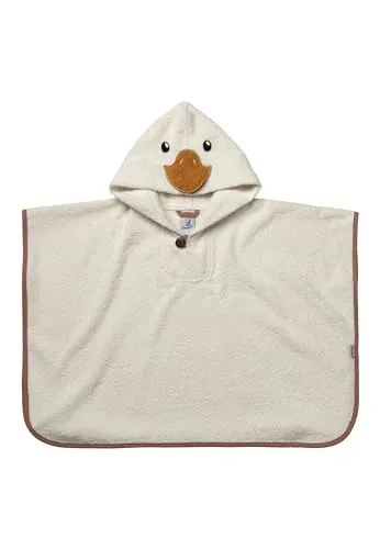 Badeponcho Ente Edda Lou - Babybadetücher & Kapuzenhandtücher - Saugfähiger Frottee Poncho mit cooler Kapuze für Kinder von 1-3 Jahren, ideal für Schwimmbad und Strand.
